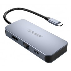 ORICO docking station MC-U602P, USB Type-C, 6-ports, γκρι
