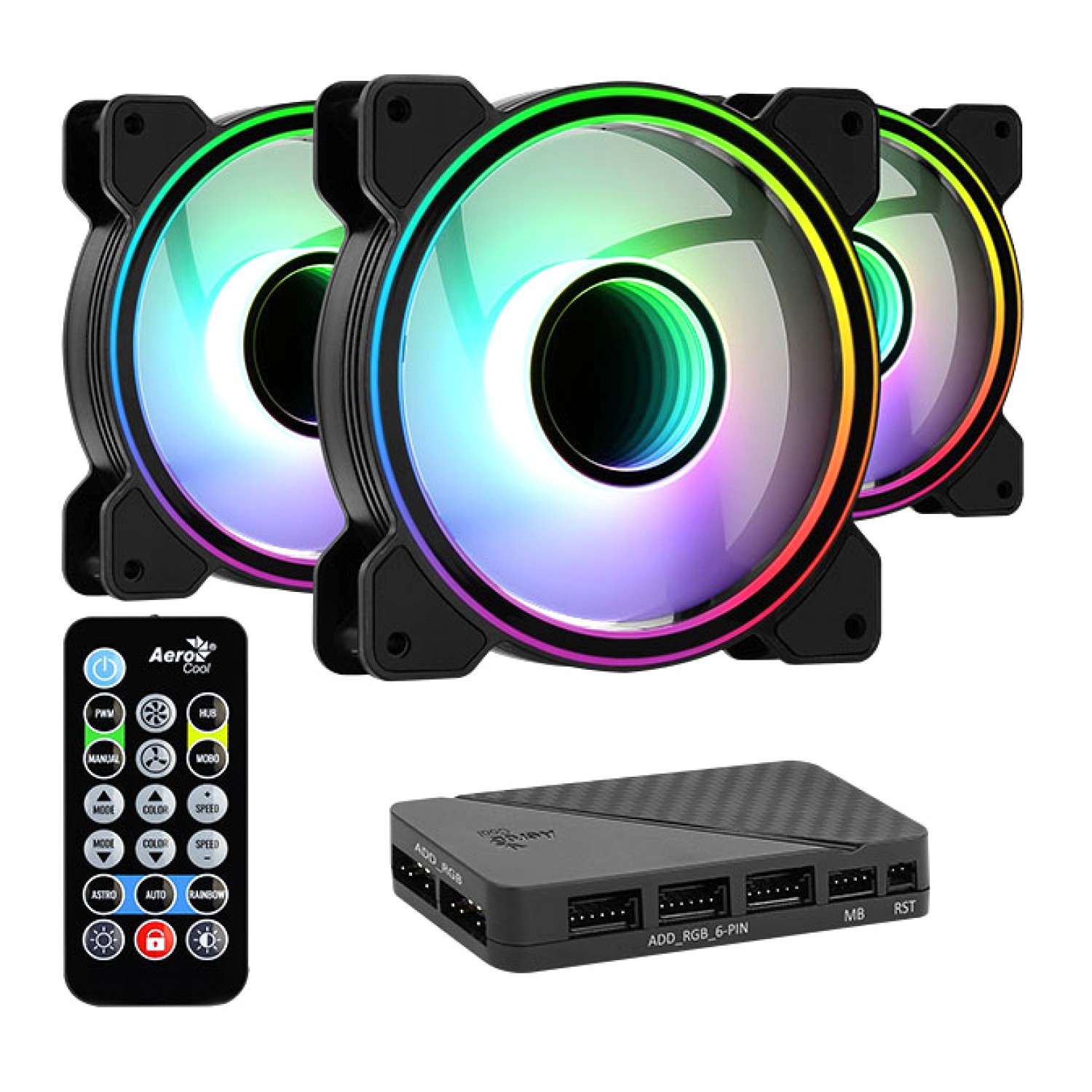 AEROCOOL Kit LED ανεμιστήρων MIRAGE-12PRO, 120mm, RGB