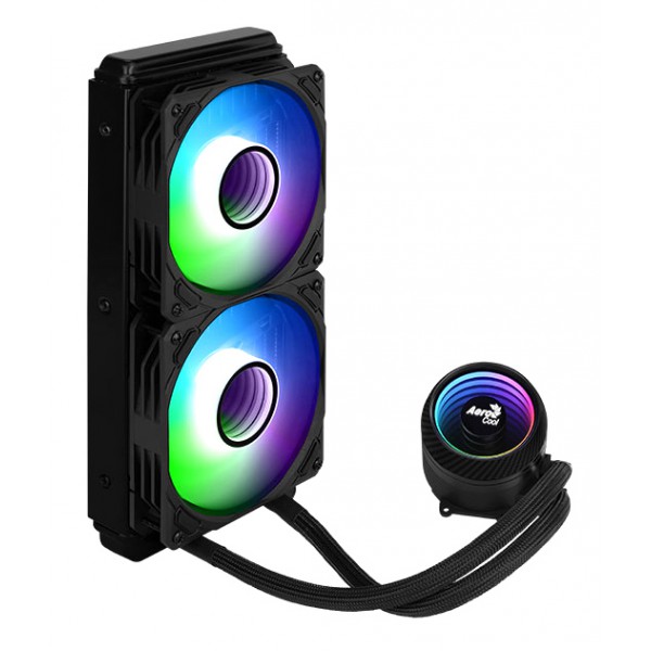 AEROCOOL liquid cooler MIRAGE-L240, 120mm, LED RGB, 2x fans