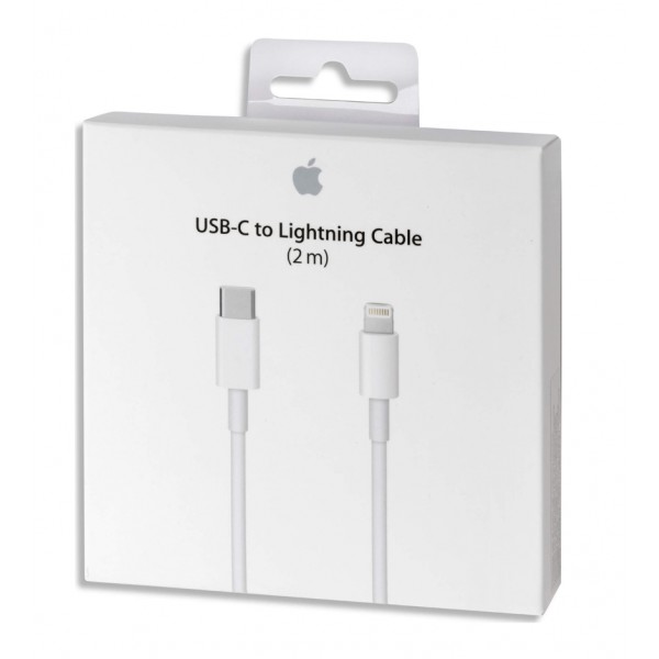 APPLE Καλώδιο USB Type-C σε Lightning, MKQ42AM-A (A1702), 2m, λευκό