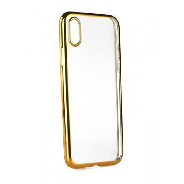POWERTECH Θήκη Metal TPU για iPhone X, Gold