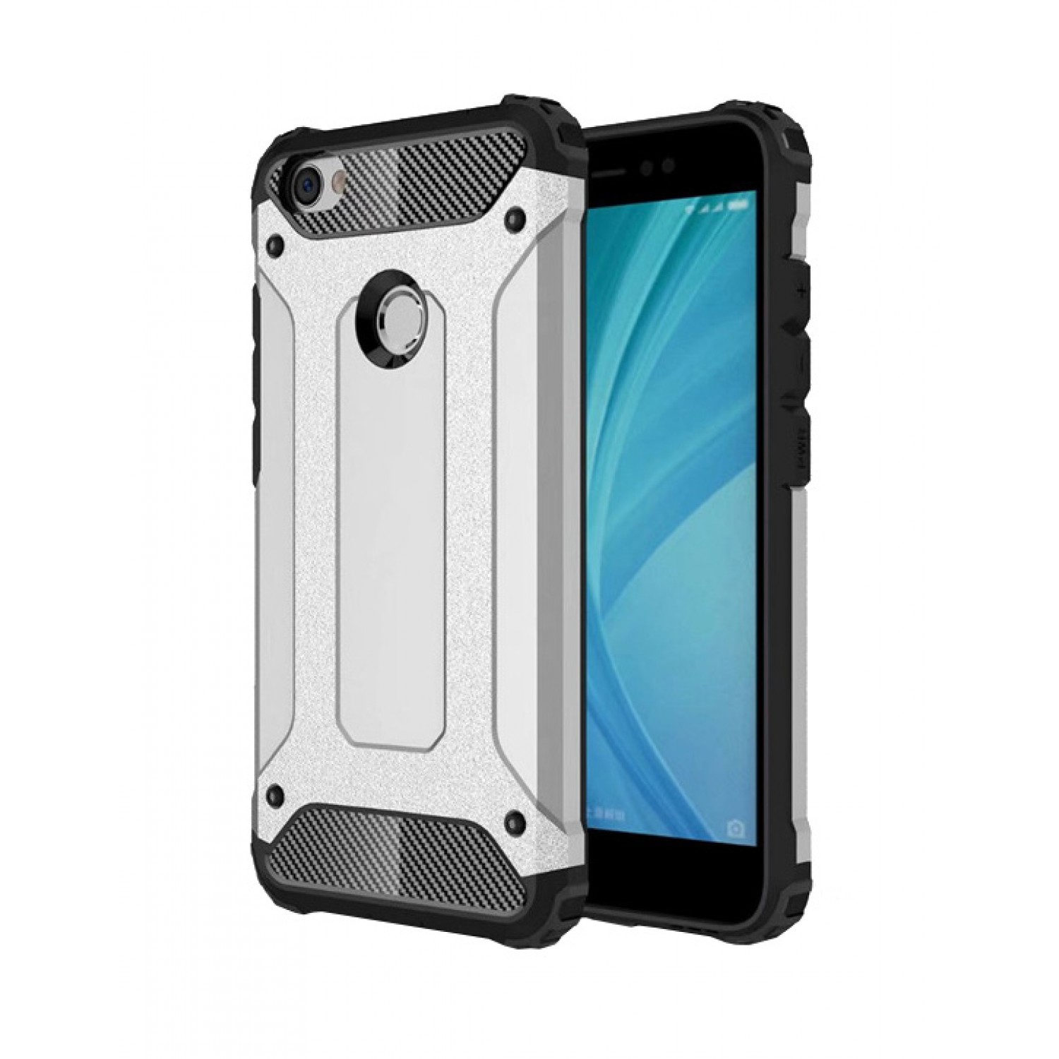 POWERTECH θήκη Hybrid Protect για Xiaomi Redmi Note 5A, ασημί
