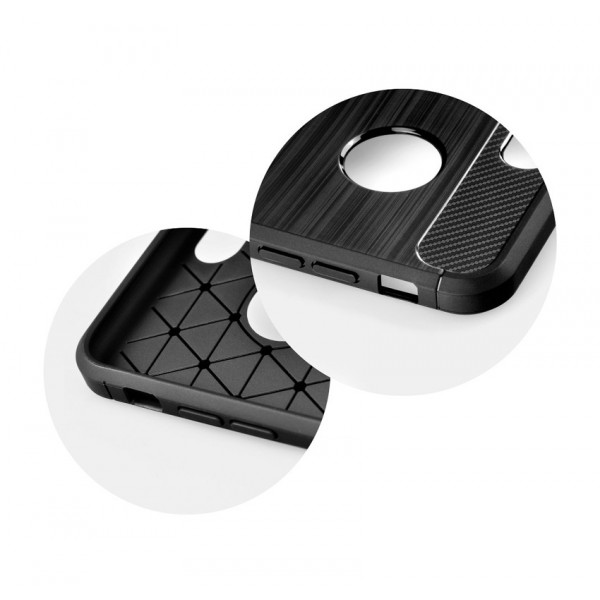 POWERTECH Θήκη Carbon Flex για Huawei P20 Lite, μαύρη