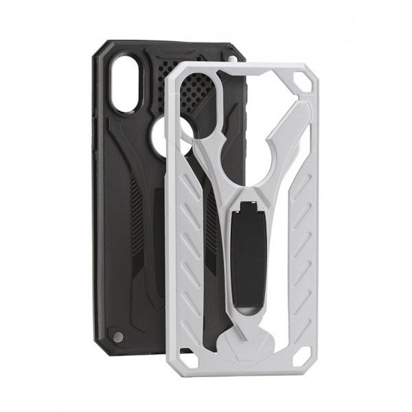 POWERTECH θήκη Hybrid Endurance για Apple iPhone 8 Plus, ασημί