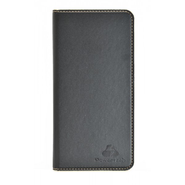 POWERTECH Θήκη Magnet Leather Slide Wide για Smartphone 5.5-5.9", μαύρη