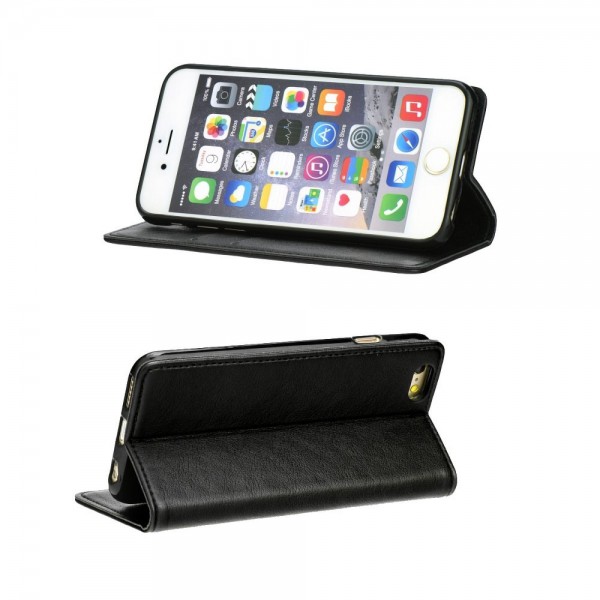 POWERTECH Θήκη Leather magnet για Huawei Y9 2018, μαύρη