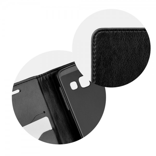 POWERTECH Θήκη Leather magnet για Samsung A8 Plus 2018, μαύρη