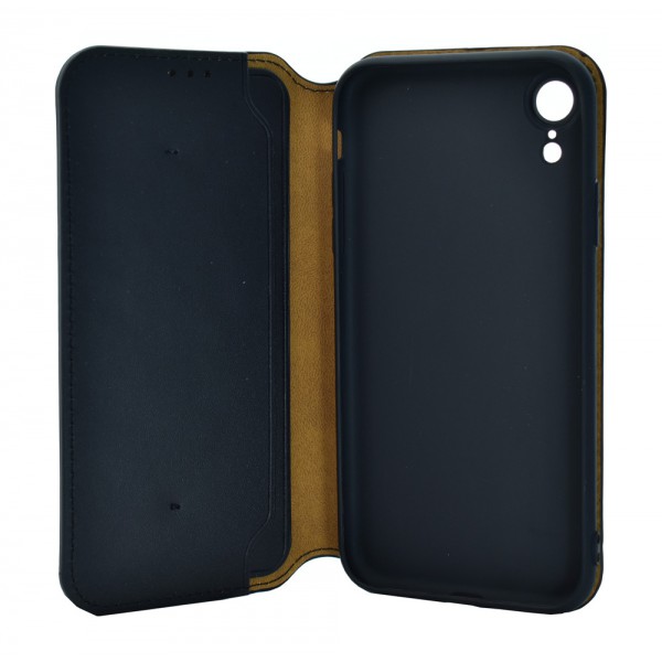 POWERTECH Θήκη Slim Leather για iPhone XR, μαύρη POWERTECH Θήκη Slim Leather για iPhone XR, μαύρη
