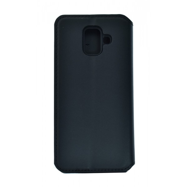 POWERTECH Θήκη Slim Leather για Samsung A6 2018, μαύρη