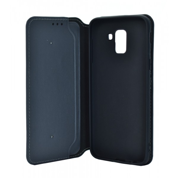 POWERTECH Θήκη Slim Leather για Samsung J6 2018, γκρι