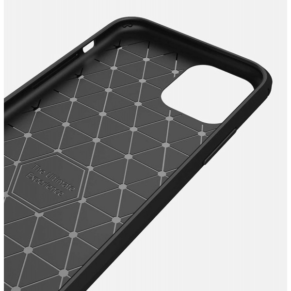 POWERTECH Θήκη Carbon Flex MOB-1378 για iPhone 11 Pro, μαύρη