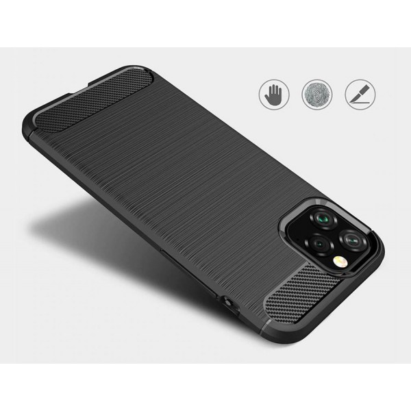 POWERTECH Θήκη Carbon Flex MOB-1378 για iPhone 11 Pro, μαύρη