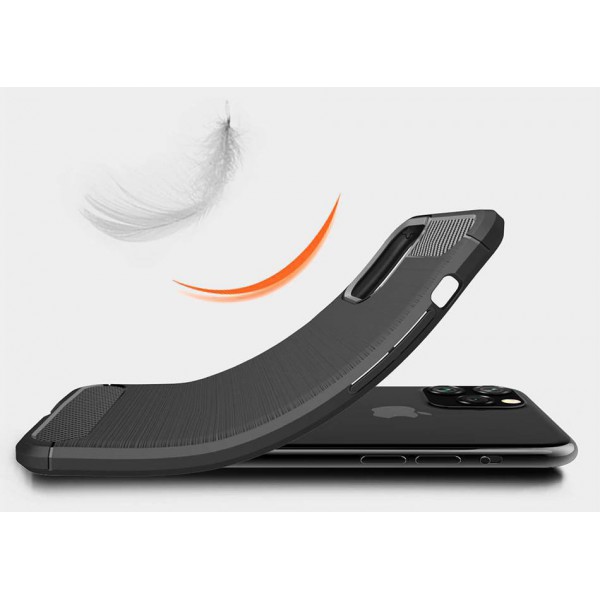 POWERTECH Θήκη Carbon Flex MOB-1378 για iPhone 11 Pro, μαύρη
