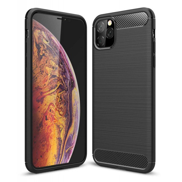 POWERTECH Θήκη Carbon Flex MOB-1378 για iPhone 11 Pro, μαύρη