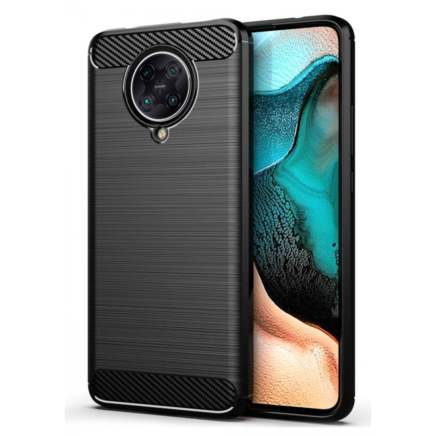 POWERTECH Θήκη Carbon Flex MOB-1494 για Xiaomi Poco F2 Pro, μαύρη