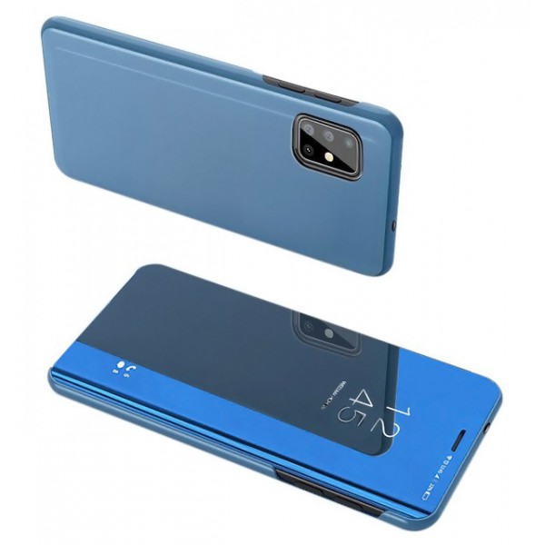 POWERTECH θήκη Clear view MOB-1509, Samsung S20, μπλε