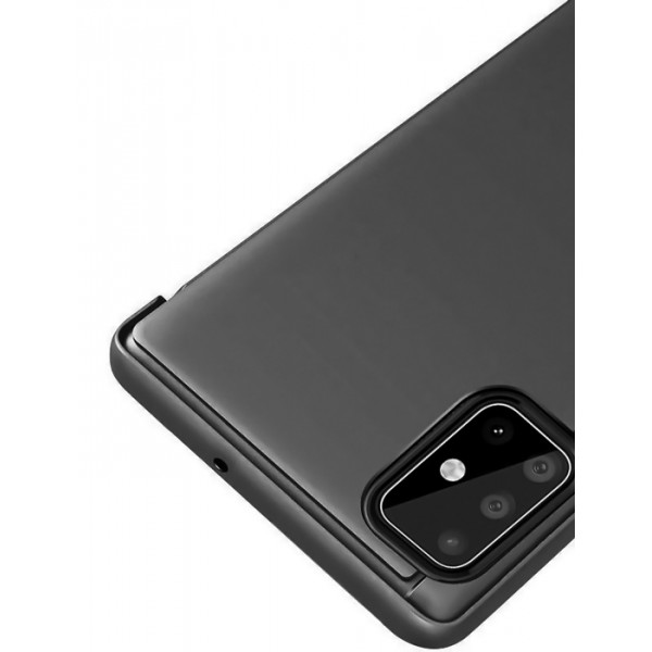 POWERTECH θήκη Clear view MOB-1536 για Samsung A71 5G, μαύρο POWERTECH θήκη Clear view MOB-1536 για Samsung A71 5G, μαύρο