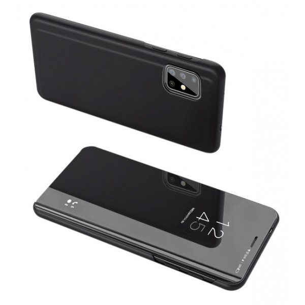 POWERTECH θήκη Clear view MOB-1536 για Samsung A71 5G, μαύρο POWERTECH θήκη Clear view MOB-1536 για Samsung A71 5G, μαύρο