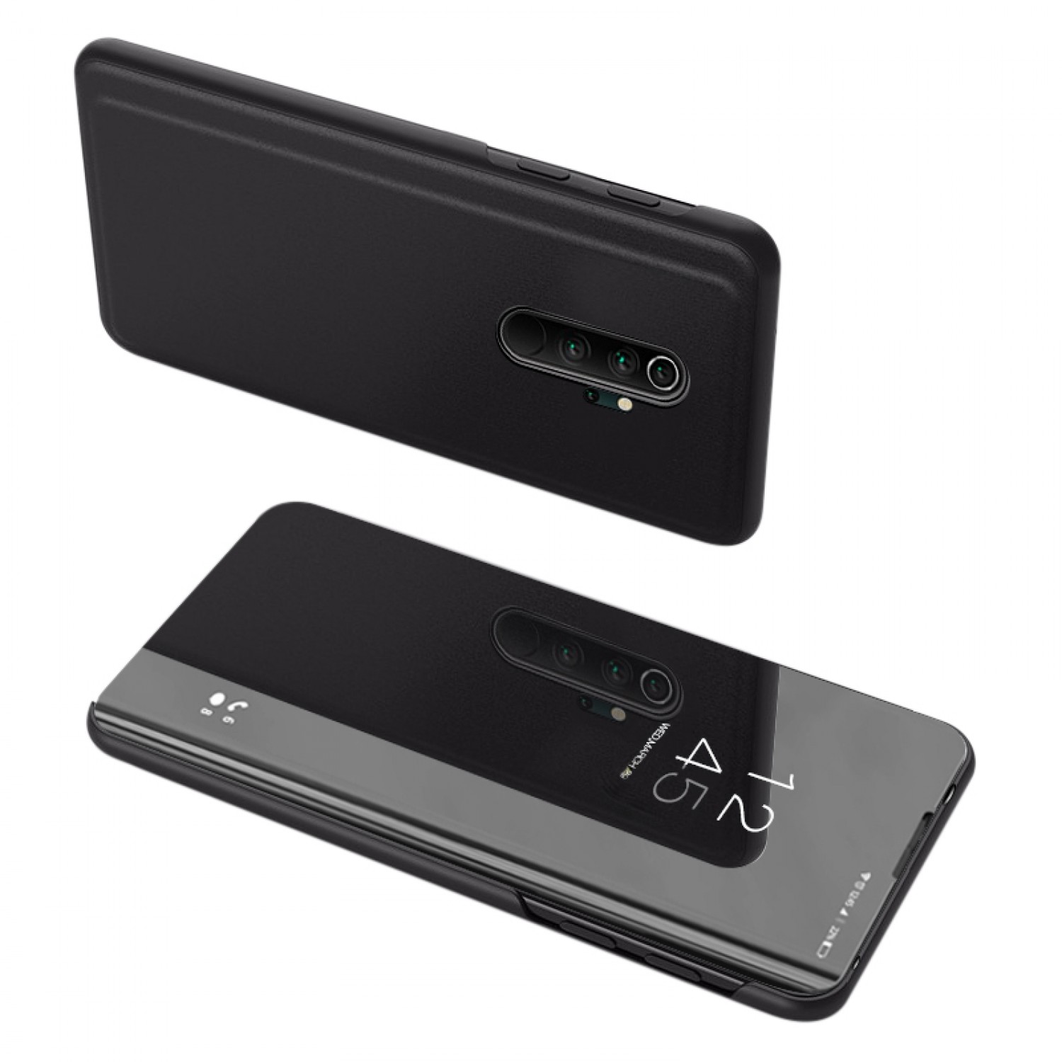 POWERTECH θήκη Clear view MOB-1539 για Xiaomi Redmi 9, μαύρο POWERTECH θήκη Clear view MOB-1539 για Xiaomi Redmi 9, μαύρο