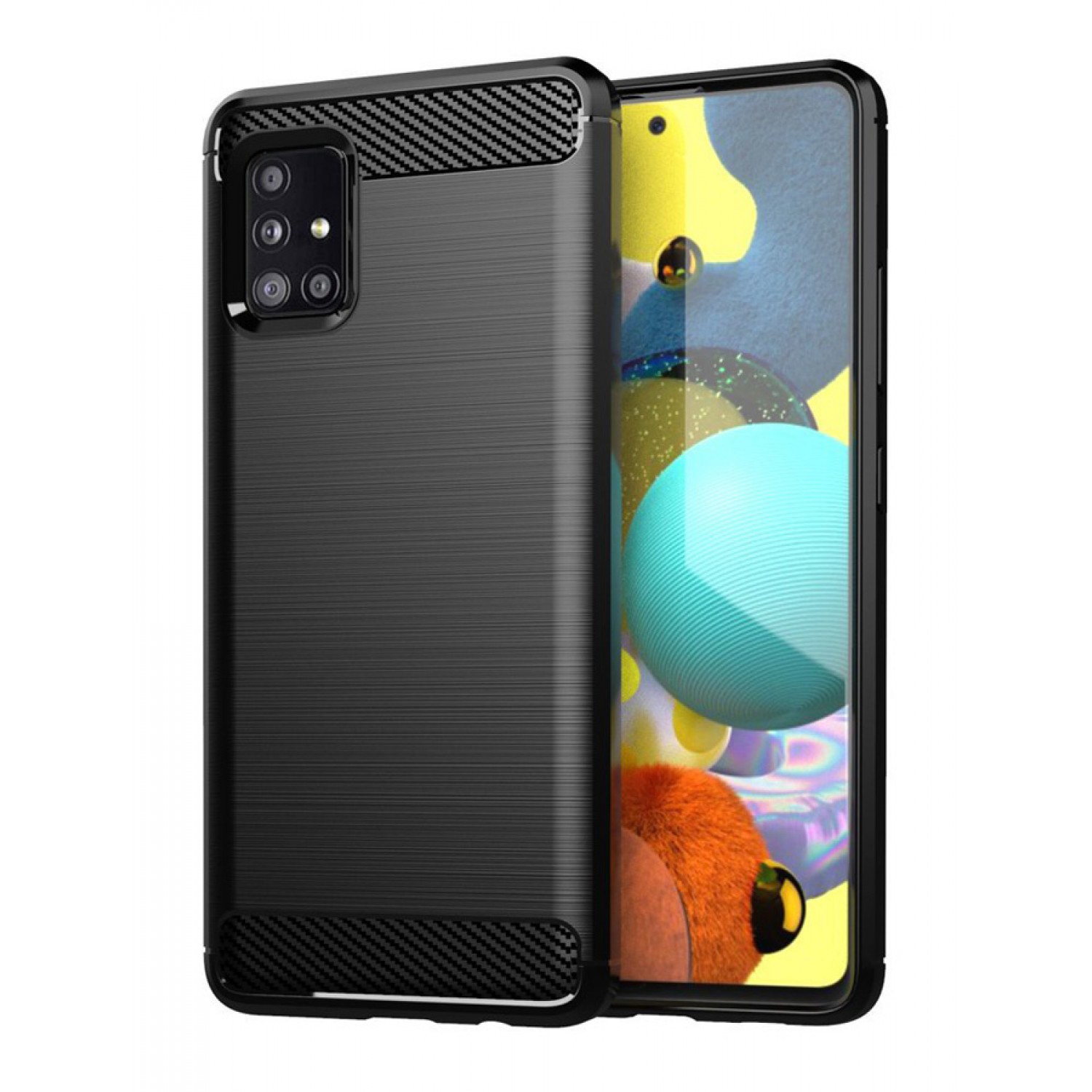 POWERTECH Θήκη Carbon Flex MOB-1544 για Samsung A71 5G, μαύρη