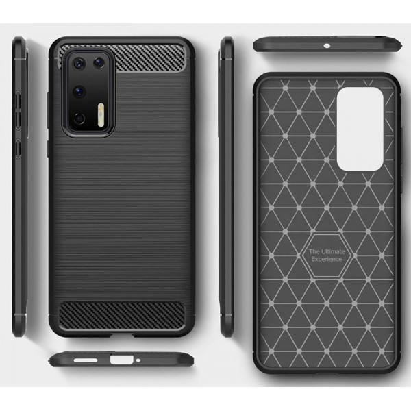 POWERTECH Θήκη Carbon Flexible MOB-1562 για Huawei P40 pro, μαύρη POWERTECH Θήκη Carbon Flexible MOB-1562 για Huawei P40 pro, μαύρη