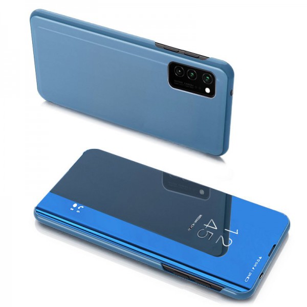 POWERTECH θήκη Clear view MOB-1571, Samsung A41, μπλε