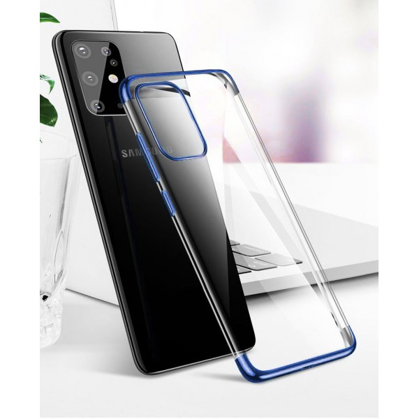POWERTECH θήκη Clear color MOB-1581, Samsung A41, μπλε