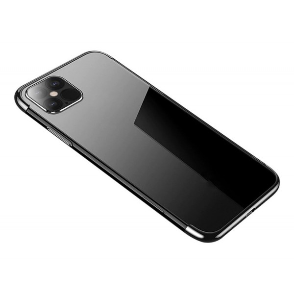 POWERTECH θήκη Clear color MOB-1594, iPhone 12/12 Pro, μαύρη