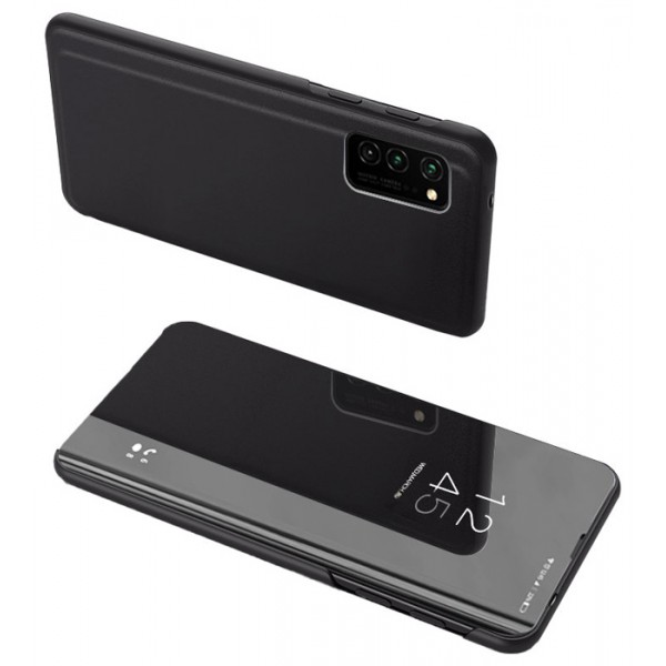 POWERTECH θήκη Clear View MOB-1612 για Samsung Galaxy A52 5G/4G, μαύρη