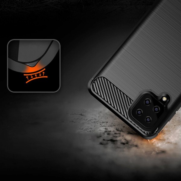 POWERTECH θήκη Carbon MOB-1621 για Samsung Galaxy A12/M12, μπλε