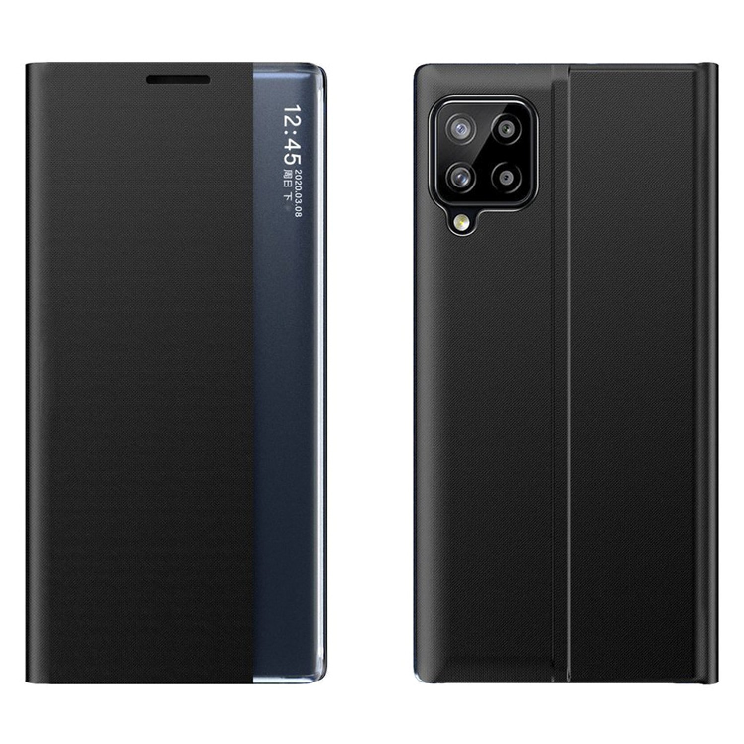POWERTECH θήκη Sleep MOB-1627 για Samsung Galaxy A12/M12, μαύρη