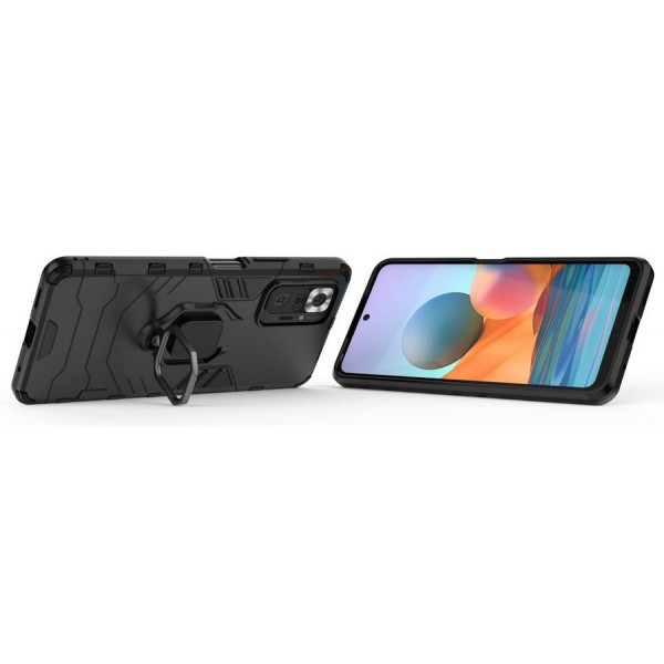 POWERTECH Θήκη Ring Armor MOB-1635 για Xiaomi Redmi Note 10 Pro, μαύρη POWERTECH Θήκη Ring Armor MOB-1635 για Xiaomi Redmi Note 10 Pro, μαύρη