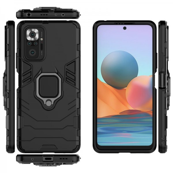 POWERTECH Θήκη Ring Armor MOB-1635 για Xiaomi Redmi Note 10 Pro, μαύρη POWERTECH Θήκη Ring Armor MOB-1635 για Xiaomi Redmi Note 10 Pro, μαύρη