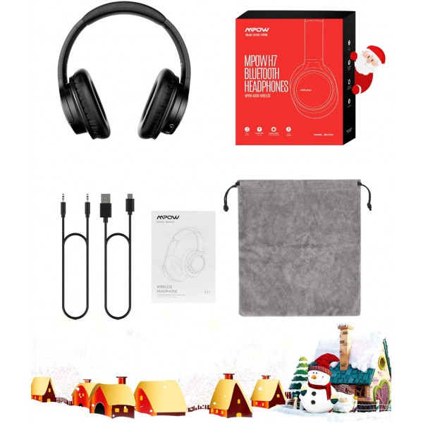 MPOW headphones H7, wireless & wired, 40mm, mic, μαύρα MPOW headphones H7, wireless & wired, 40mm, mic, μαύρα