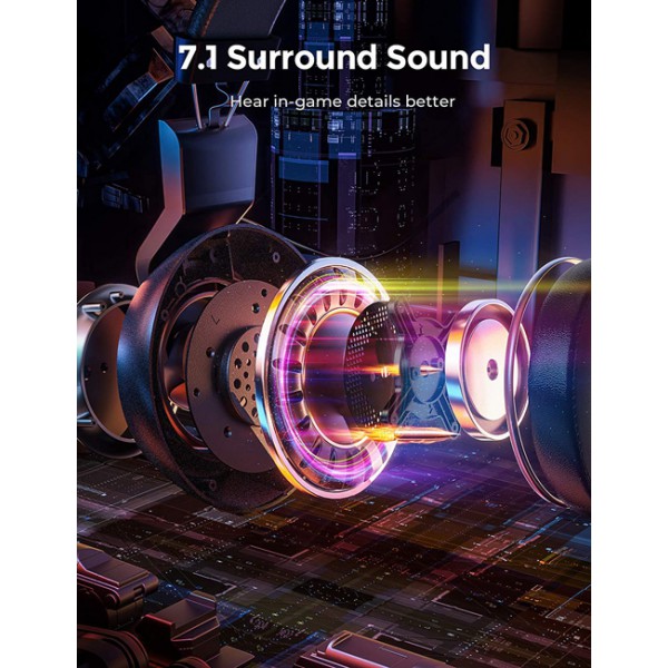 MPOW gaming headset EG3 Pro, multiplatform, 3.5mmm, ασημί MPOW gaming headset EG3 Pro, multiplatform, 3.5mmm, ασημί