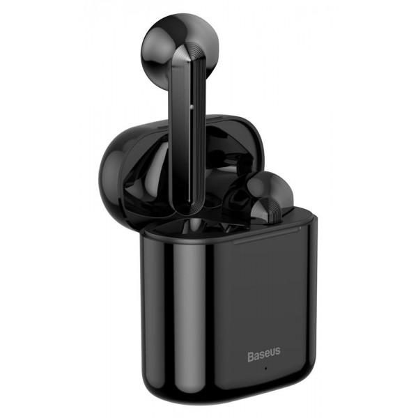 BASEUS earphones ENCOK W09, true wireless, με θήκη φόρτισης, μαύρα BASEUS earphones ENCOK W09, true wireless, με θήκη φόρτισης, μαύρα