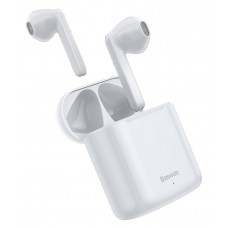 BASEUS earphones ENCOK W09, true wireless, με θήκη φόρτισης, λευκά