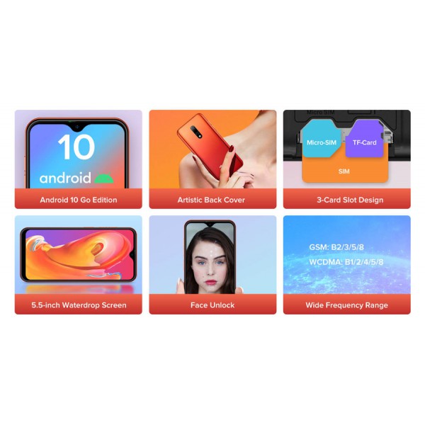 ULEFONE Smartphone Note 8, 5.5", 2/16GB, Android 10 Go Edition, πράσινο ULEFONE Smartphone Note 8, 5.5", 2/16GB, Android 10 Go Edition, πράσινο