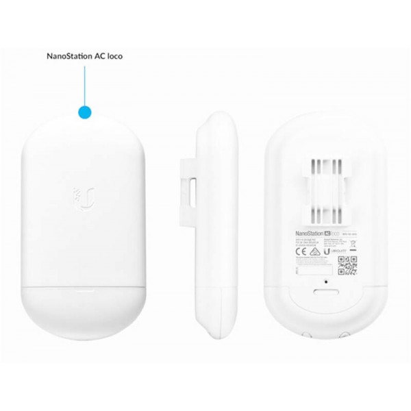 UBIQUITI airMAX NanoStation Loco 5AC, 5GHz, 450Mbps, λευκό UBIQUITI airMAX NanoStation Loco 5AC, 5GHz, 450Mbps, λευκό