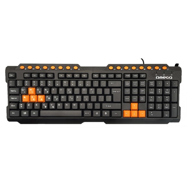 OMEGA ενσύρματο πληκτρολόγιο Aurora OK026GR, USB, μαύρο OMEGA ενσύρματο πληκτρολόγιο Aurora OK026GR, USB, μαύρο