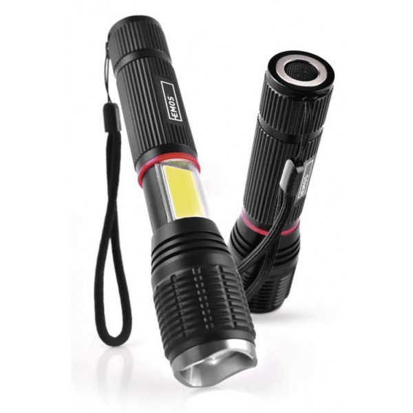 EMOS LED φακός με ζουμ P3111, 230lm, 210m, μεταλλικός, μαύρος EMOS LED φακός με ζουμ P3111, 230lm, 210m, μεταλλικός, μαύρος