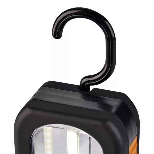 EMOS φακός εργασίας P3889 με γάντζο & μαγνήτη, 200lm, μαύρος