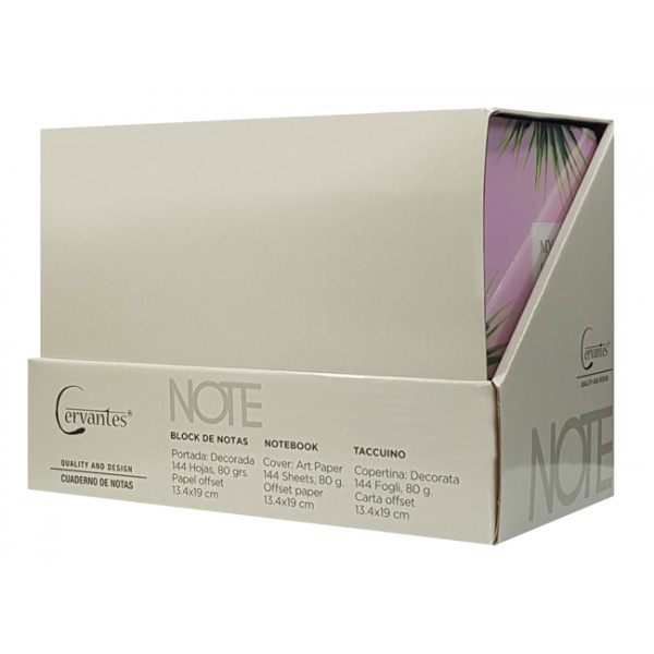 CERVANTES Μπλοκ σημειώσεων Α5 PB475-12, 4 σχέδια, κλιπ ασφάλισης, 12τμχ CERVANTES Μπλοκ σημειώσεων Α5 PB475-12, 4 σχέδια, κλιπ ασφάλισης, 12τμχ