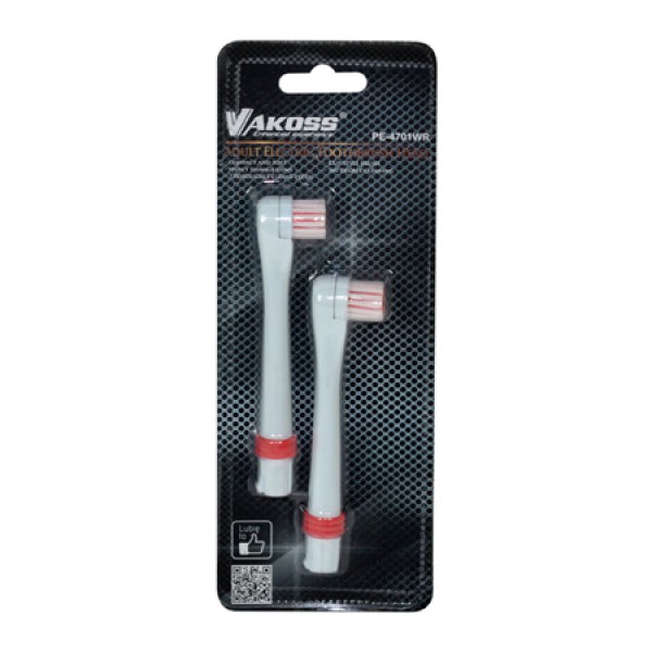 VAKOSS Aνταλλακτική κεφαλή PE-4701WR για ηλεκτρική Οδοντόβουρτσα, Red