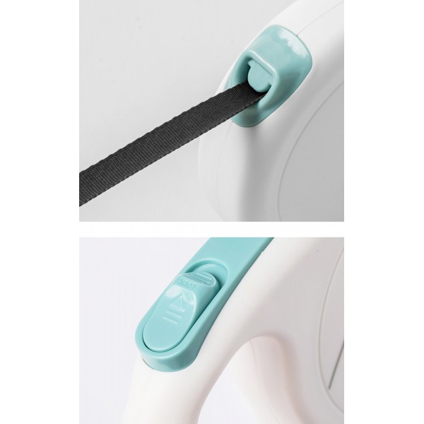 JORDAN&JUDY λουράκι σκύλου PE042, με ιμάντα & stop, 5m, λευκό