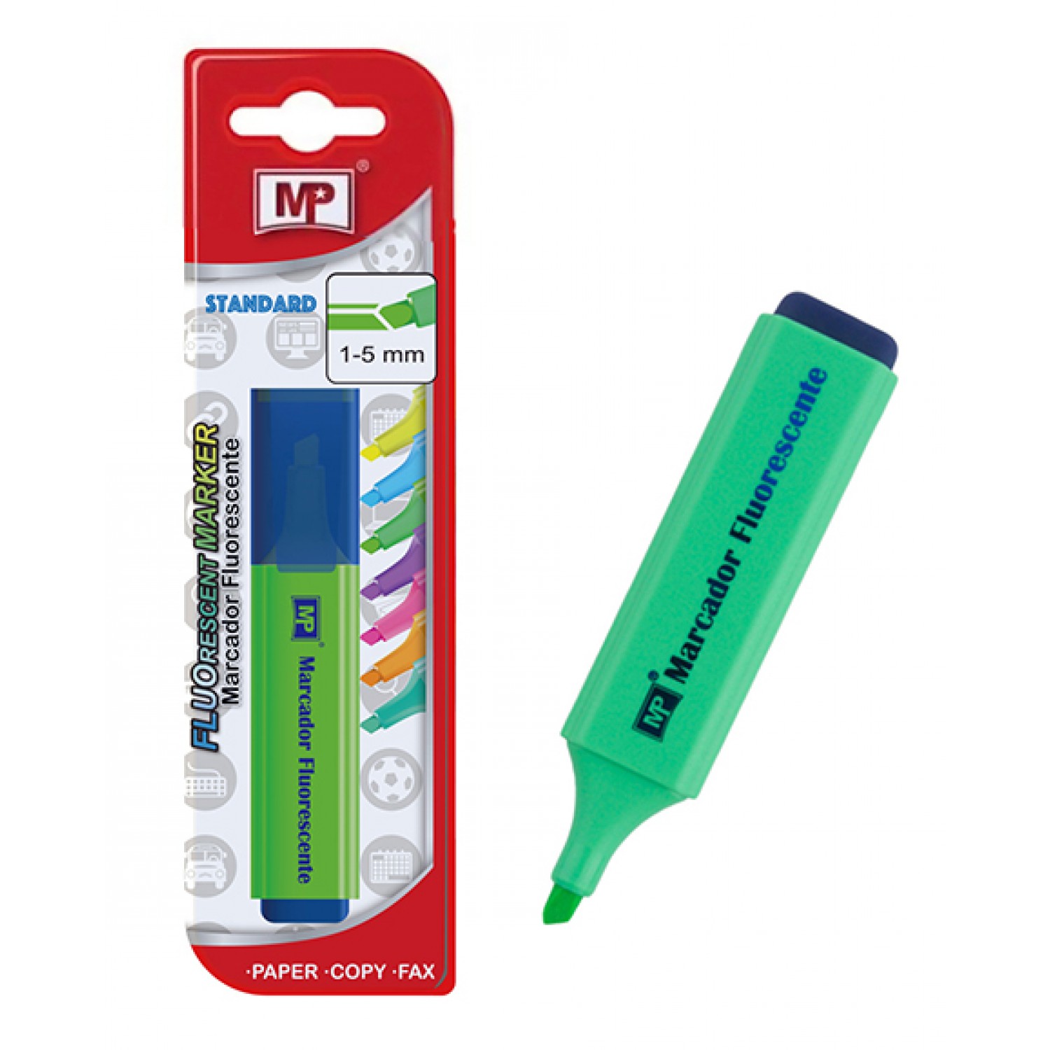 MP μαρκαδόρος υπογράμμισης PE401B, 1-5mm, πράσινο φωσφοριζέ, 1τμχ MP μαρκαδόρος υπογράμμισης PE401B, 1-5mm, πράσινο φωσφοριζέ, 1τμχ