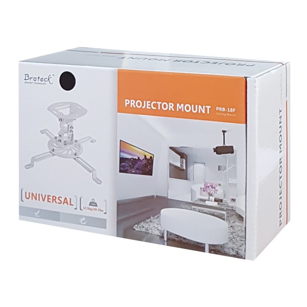 BRATECK Βάση για projectors PRB-18F, οροφής, 360° περιστροφή, έως 13.5kg BRATECK Βάση για projectors PRB-18F, οροφής, 360° περιστροφή, έως 13.5kg