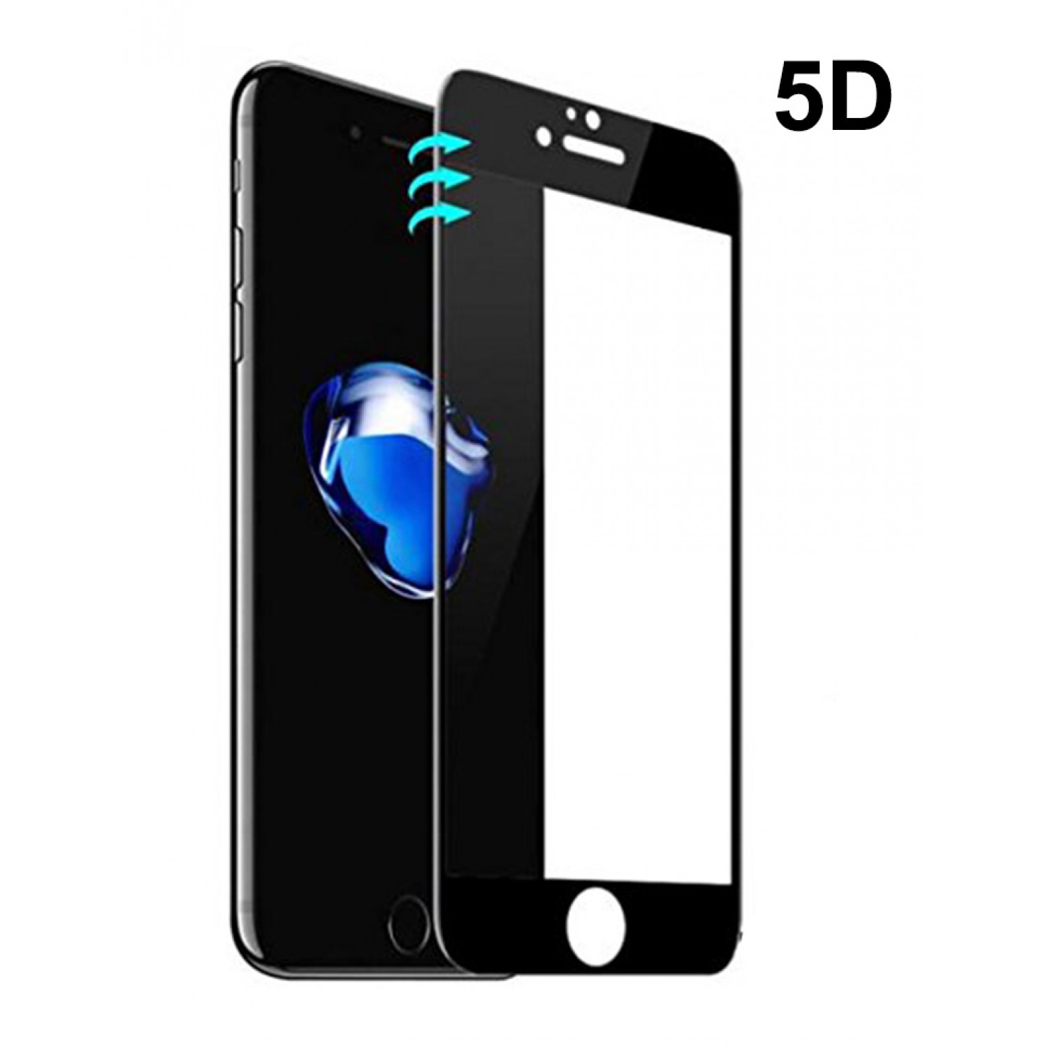 POWERTECH Tempered Glass 5D Full Face για iPhone 7 Plus, Black POWERTECH Tempered Glass 5D Full Face για iPhone 7 Plus, Black