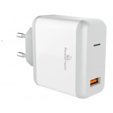 POWERTECH Φορτιστής Τοίχου PT-709, 1x USB, 18W, 3A, QC 3.0, λευκό
