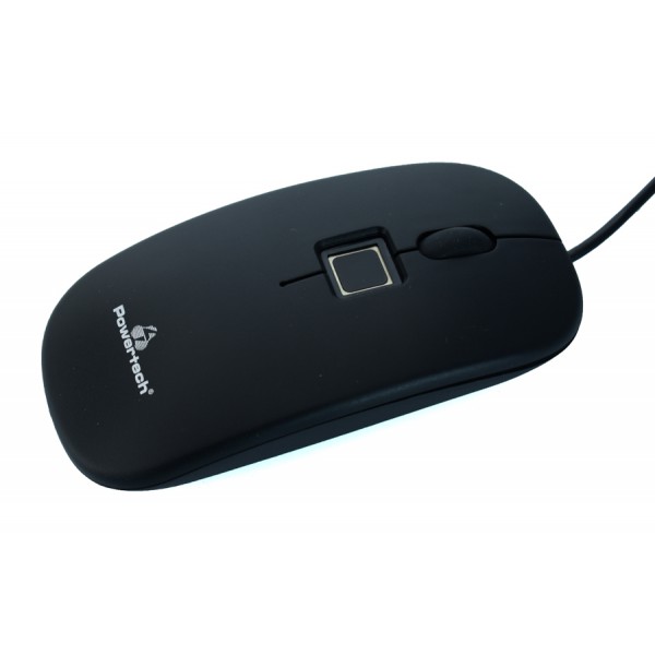 POWERTECH ενσύρματο ποντίκι PT-735, με fingerprint, 1000DPI, μαύρο POWERTECH ενσύρματο ποντίκι PT-735, με fingerprint, 1000DPI, μαύρο